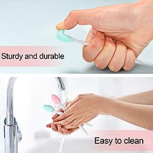 KitchenFest® Silicone Lip & Nose Blackhead Remover Brush - Double Sided Exfoliating & Deep Facial Cleaning Tool for Women & Girls (Medium, 2-Pack) | Perfect for Daily Skincare Routine & Spa Treatments