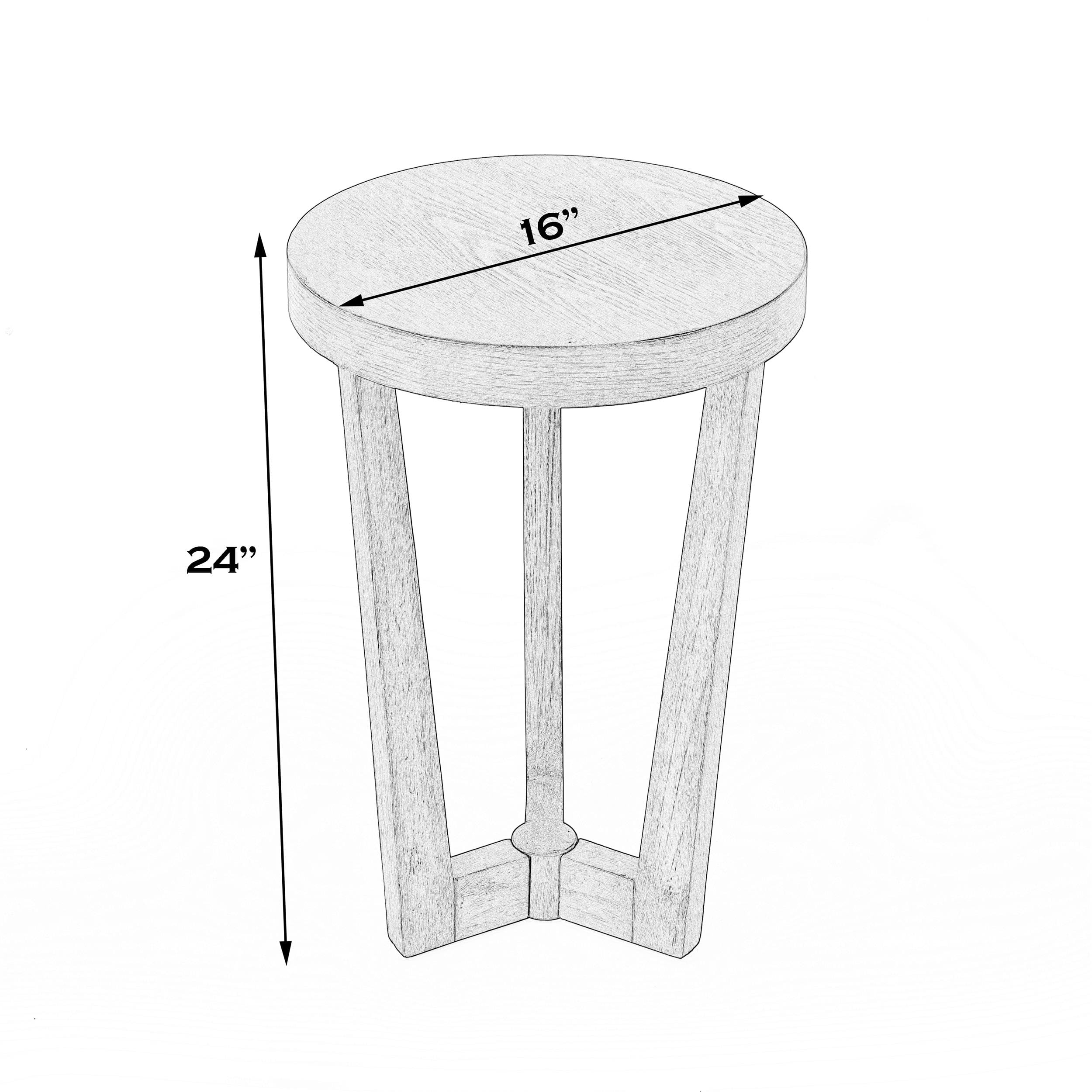 Elegant Butler Specialty Round Accent Table in Rich Merlot Finish - Perfect for Living Room, Bedroom, or Entryway Decor