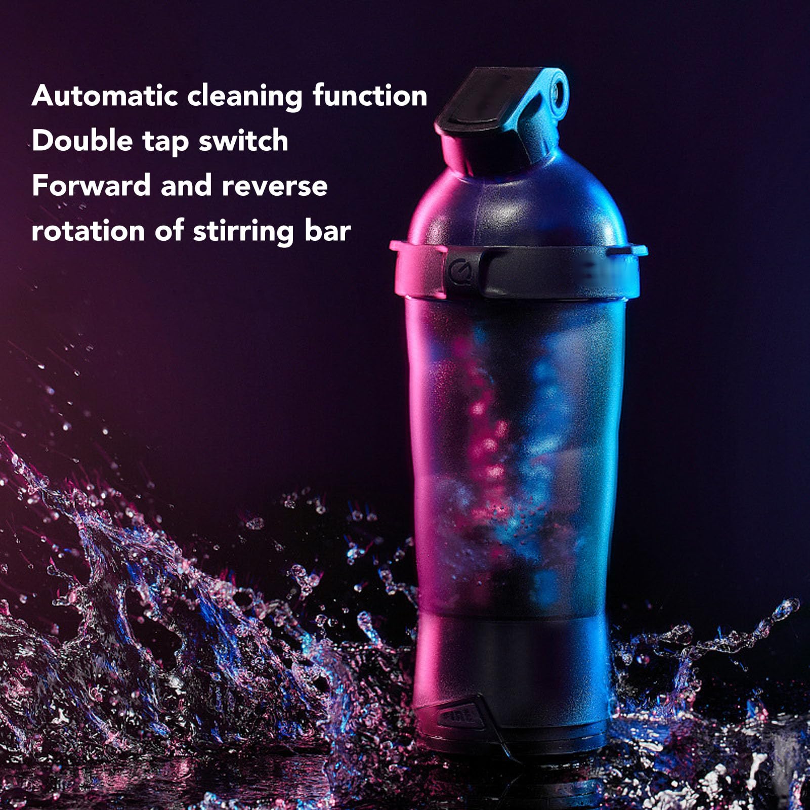 Vikye 550ml USB Rechargeable Electric Shaker Bottle - BPA Free Tritan Portable Mixer Cup for Protein Shakes, Weight Loss Supplements & Pre-Workout Drinks | Perfect for Gym, Home & Travel Use