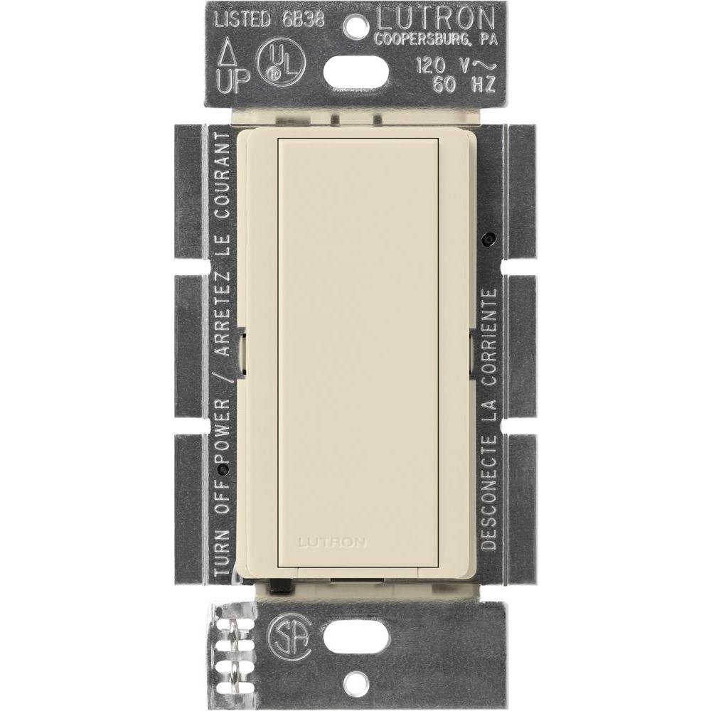 Lutron Maestro 8-Amp Multi-Location Companion Switch MA-AS-LA | Light Almond Finish | Works with 3-Way Lighting Systems | Perfect for Hallways, Staircases & Large Rooms