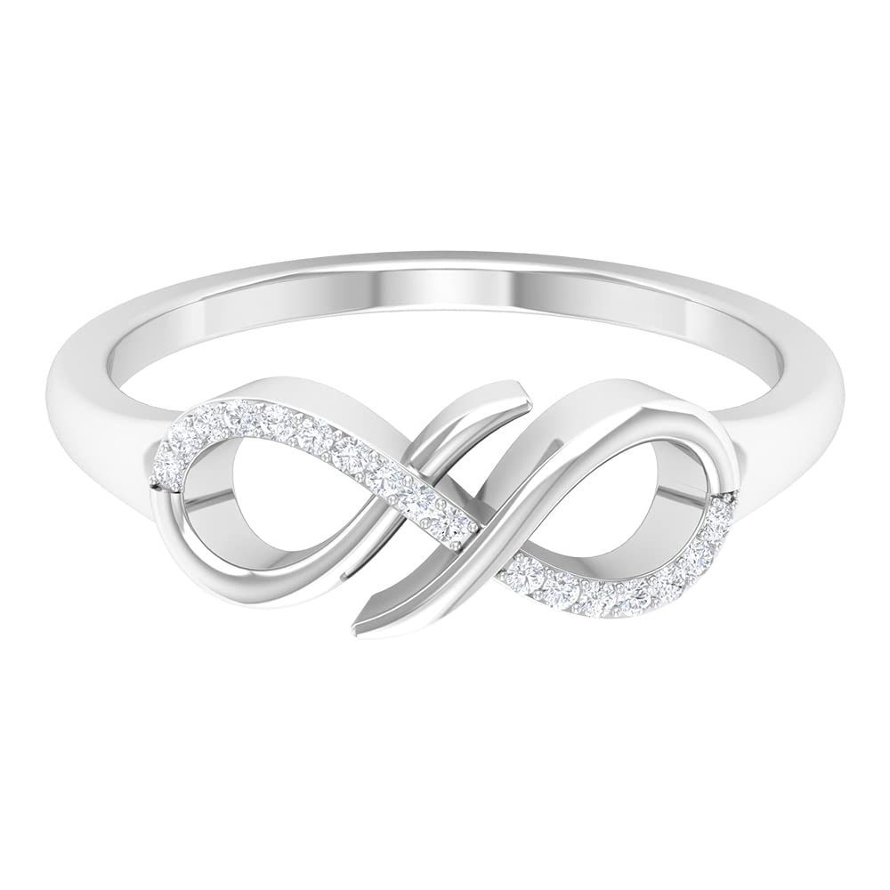14K Solid Gold Real Diamond Promise Ring for Women - Infinity Love & Commitment Ring - Perfect for Anniversaries, Engagements & Romantic Gifts