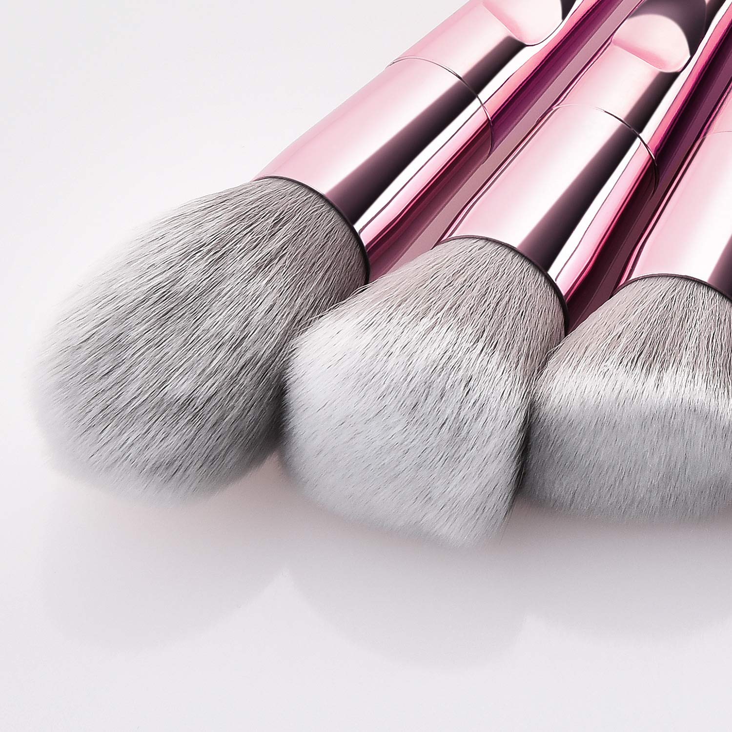 Premium 10-Piece Professional Makeup Brush Set with Travel Pouch - Foundation, Blending, Blush, Powder, Concealer & Eyeshadow Brushes for Flawless Makeup Application at Home or On-The-Go