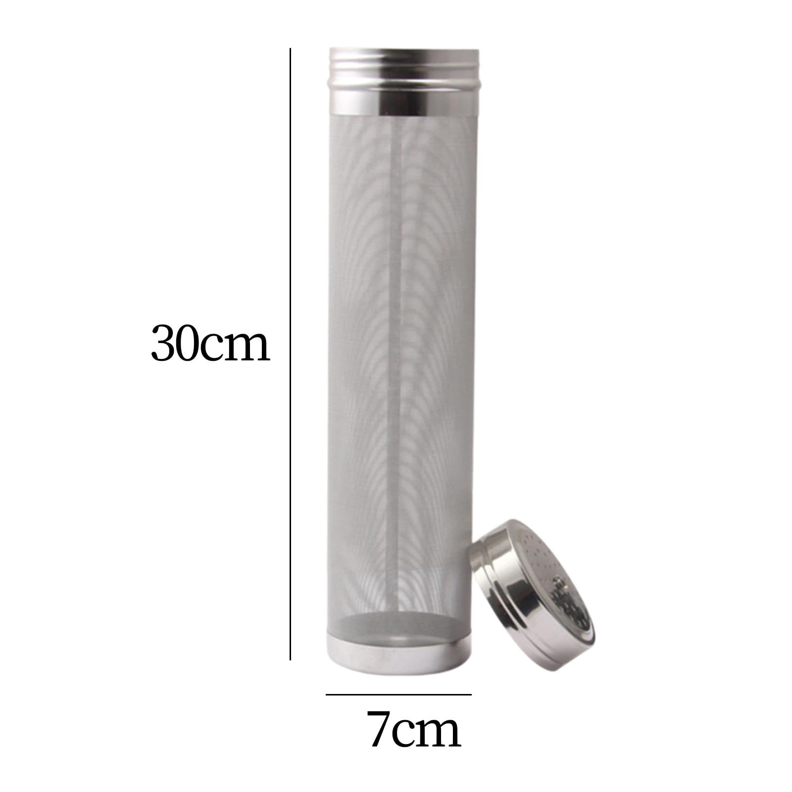 Premium Stainless Steel Beer Funnel with 300 Micron Filter - Dry Hopper Infuser & Strainer Basket for Home Brewing, Tea, Coffee, Juice, Honey and Milk - Perfect for Craft Beer Making, Cocktail Mixing & Kitchen Use