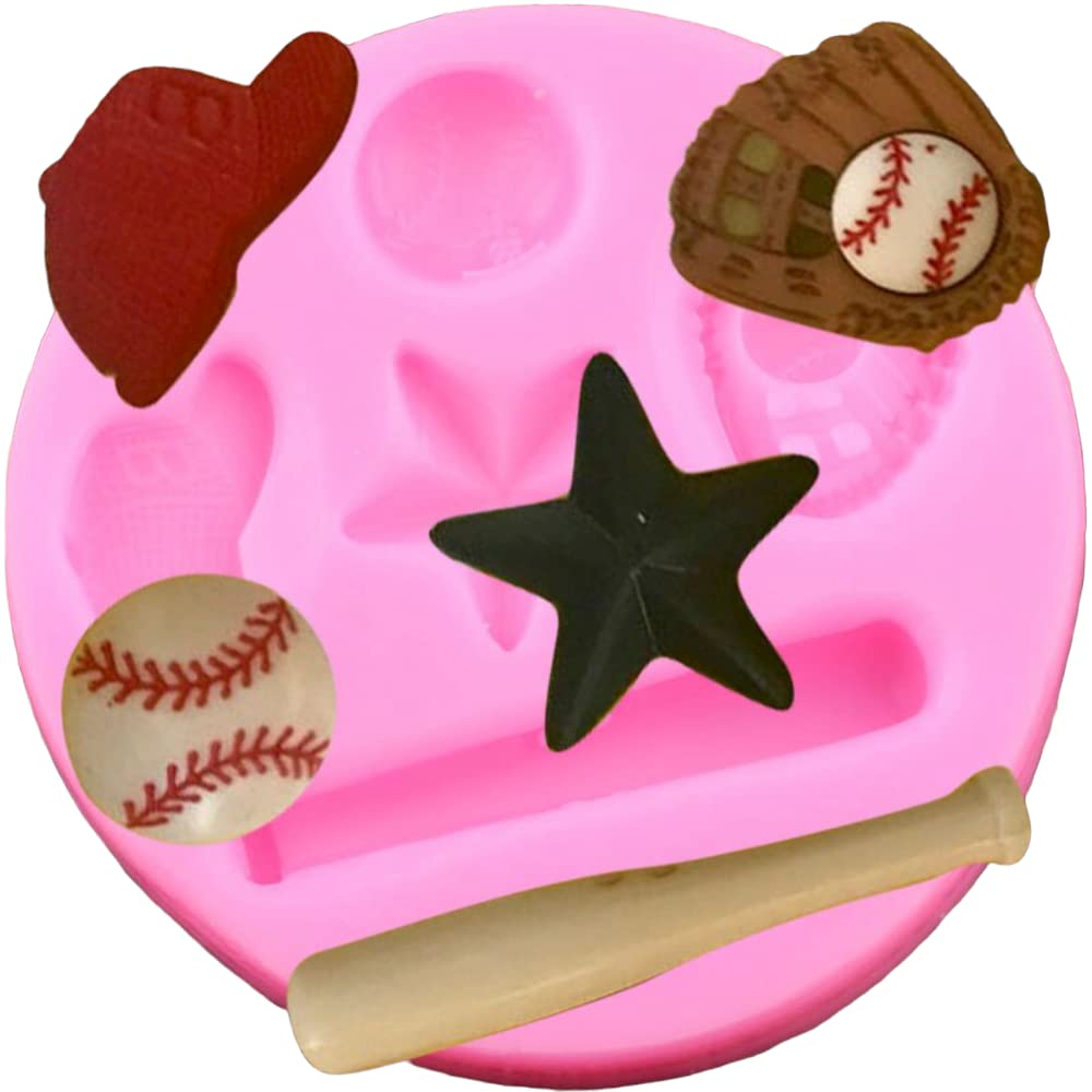 XSMARTWORD Baseball Softball Golf Silicone Mold - Sport Series Fondant Chocolate Cake Decorating Tools - DIY Polymer Clay Molds for Party, Birthday, Wedding & Baking Decorations - Perfect for Cake Toppers, Cupcakes & Candy Making