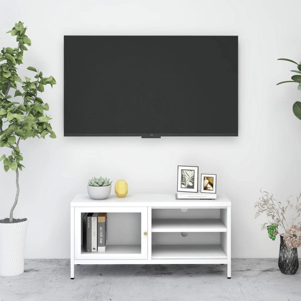 Modern TV Stand with Adjustable Shelf - 35.4