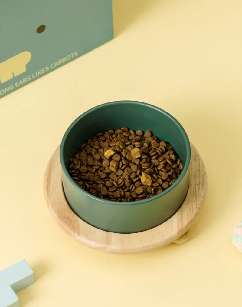 Premium Whisker Wood Pet Feeding Bowl for Cats & Dogs - Eco-Friendly, Non-Slip, Durable Raised Dog & Cat Food Dish - Perfect for Home, Travel, and Outdoor Use