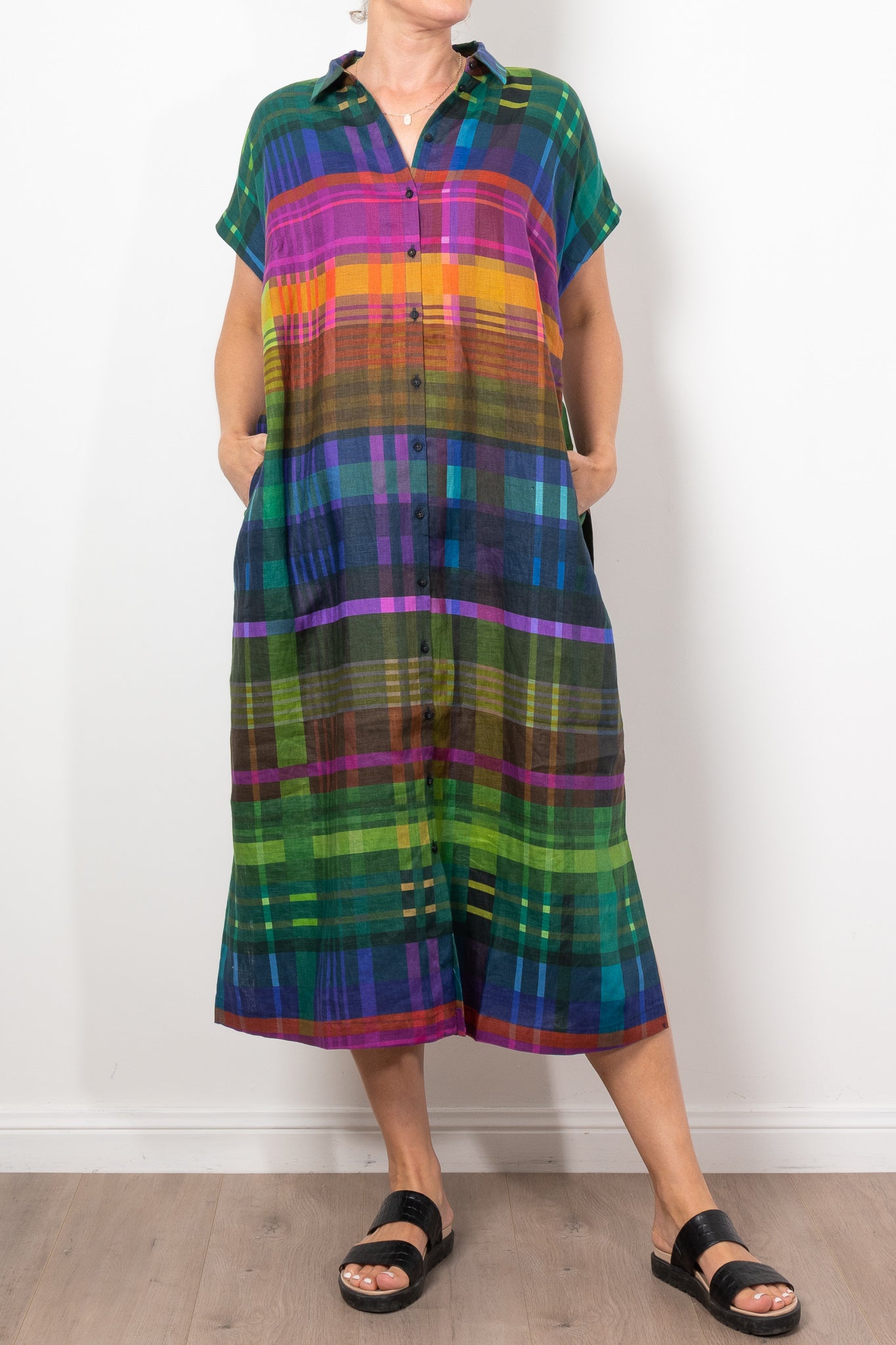 ELK Tilko Linen Shirt Dress for Women - Casual Summer Loose Fit Button Down Maxi Dress with Pockets | Perfect for Beach, Vacation, and Everyday Wear