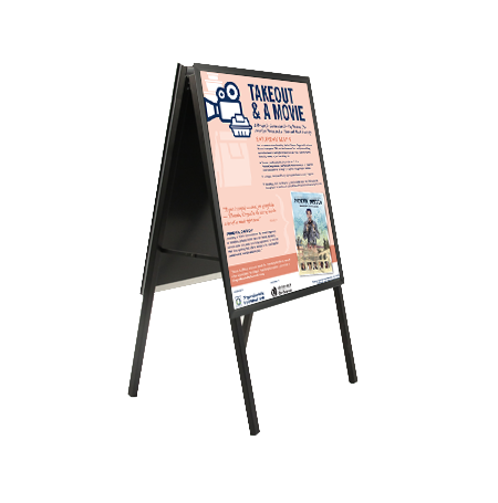 16x24 A-Frame Sign Holder with Security Screws - 1 1/4