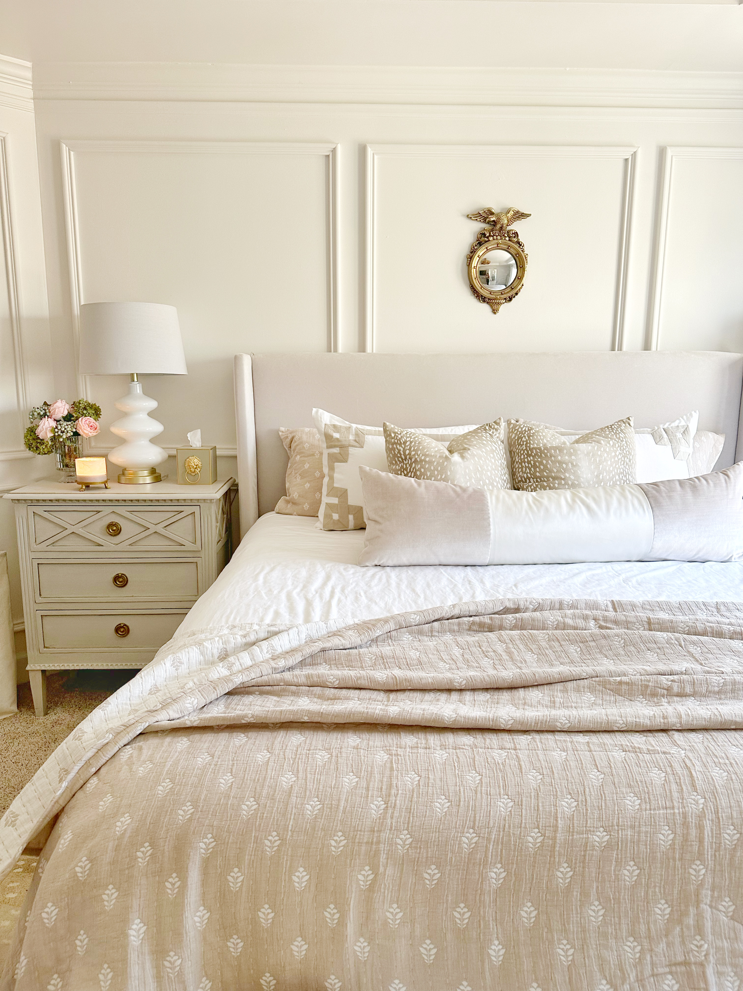 Hygge Kantha Hand-Stitched Yarn-Dyed Cotton Jacquard Quilt Coverlet Set - Cozy Bedding for Boho Chic & Farmhouse Style Bedrooms
