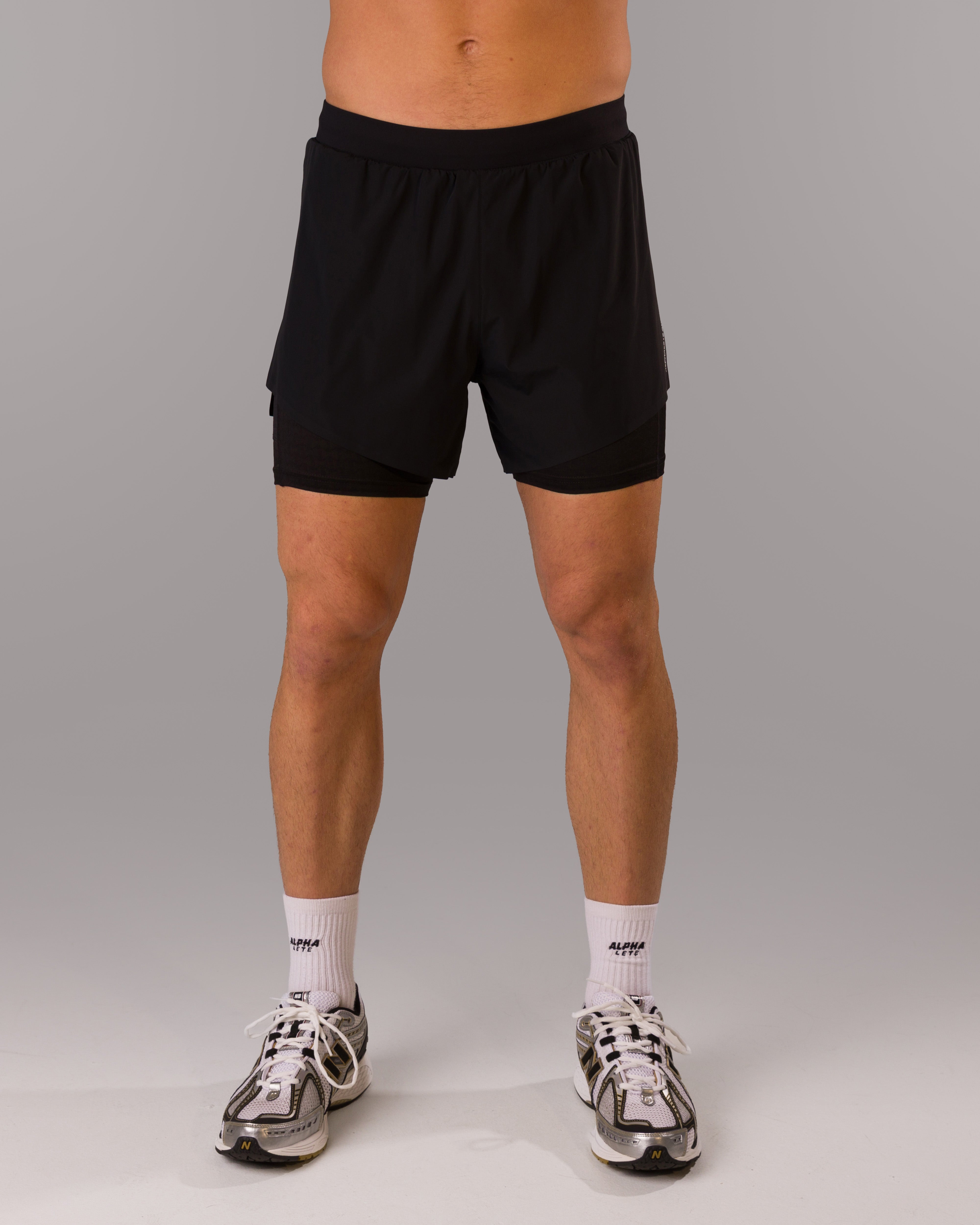 Flex Shorts for Men - Stretchy Comfortable Workout Running Gym Shorts in Black - Perfect for Training, Jogging & Active Lifestyle