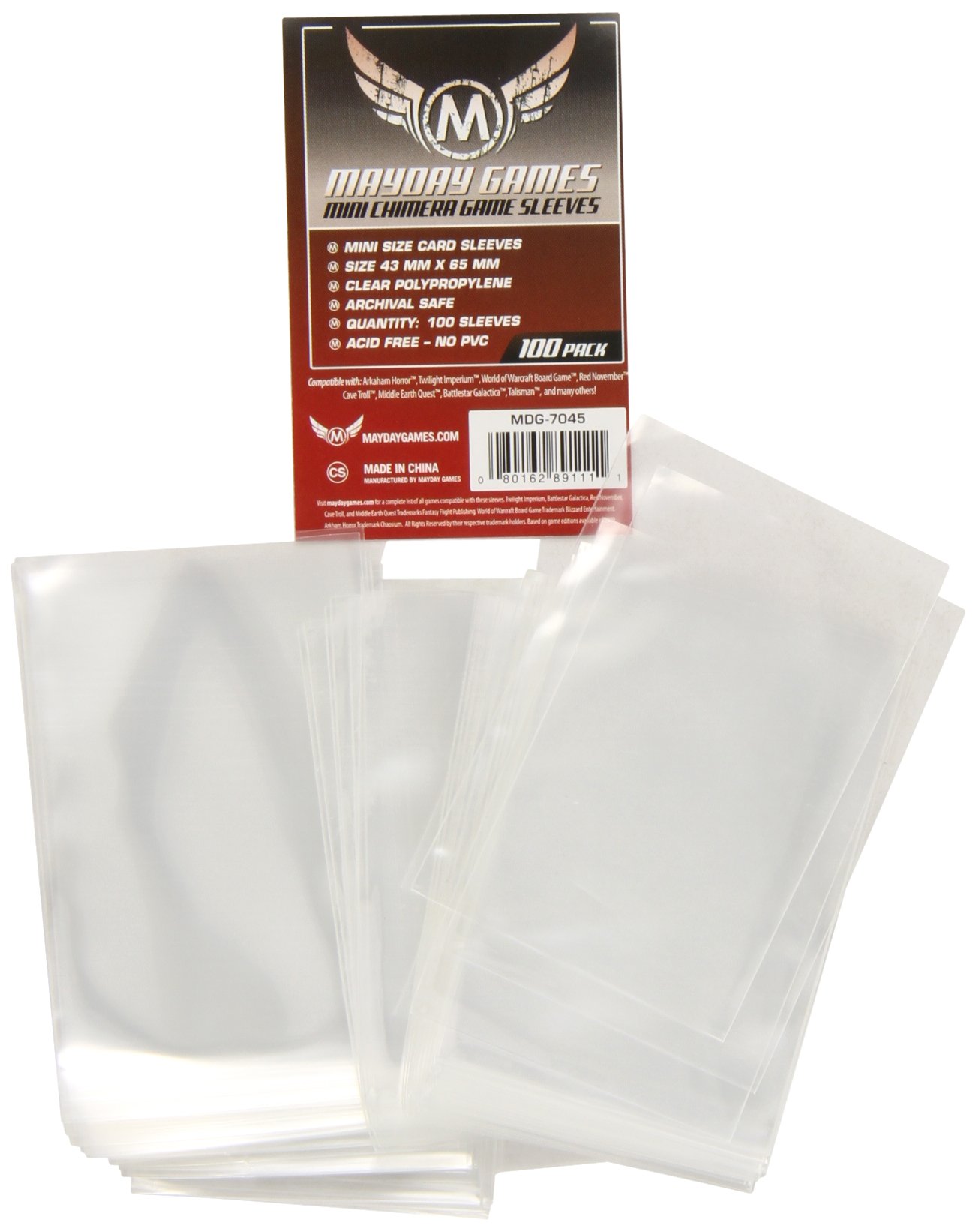 Mayday Games Mini Chimera Card Sleeves 43x65mm - Premium Protection for Trading Cards, Board Games & Collectibles | Perfect for MTG, Yu-Gi-Oh!, Pokemon TCG & Card Storage