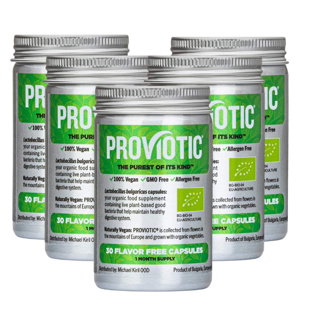 Genesis Proviotic Lactobacillus Vegan Probiotic Supplement - Patented Formula for Digestive Health, Immune Support & Gut Balance - Reduces Bloating for Men & Women (5 Pack) - Ideal for Travel, Daily Wellness & Post-Antibiotic Recovery