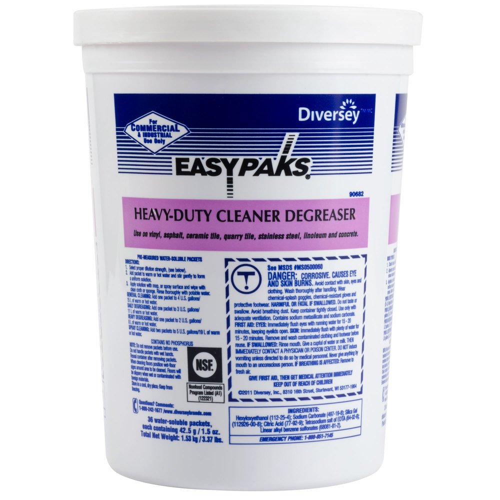 Heavy-Duty Cleaner & Degreaser Powder Packets - Industrial Strength Cleaning Solution for Kitchens, Garages & Workshops