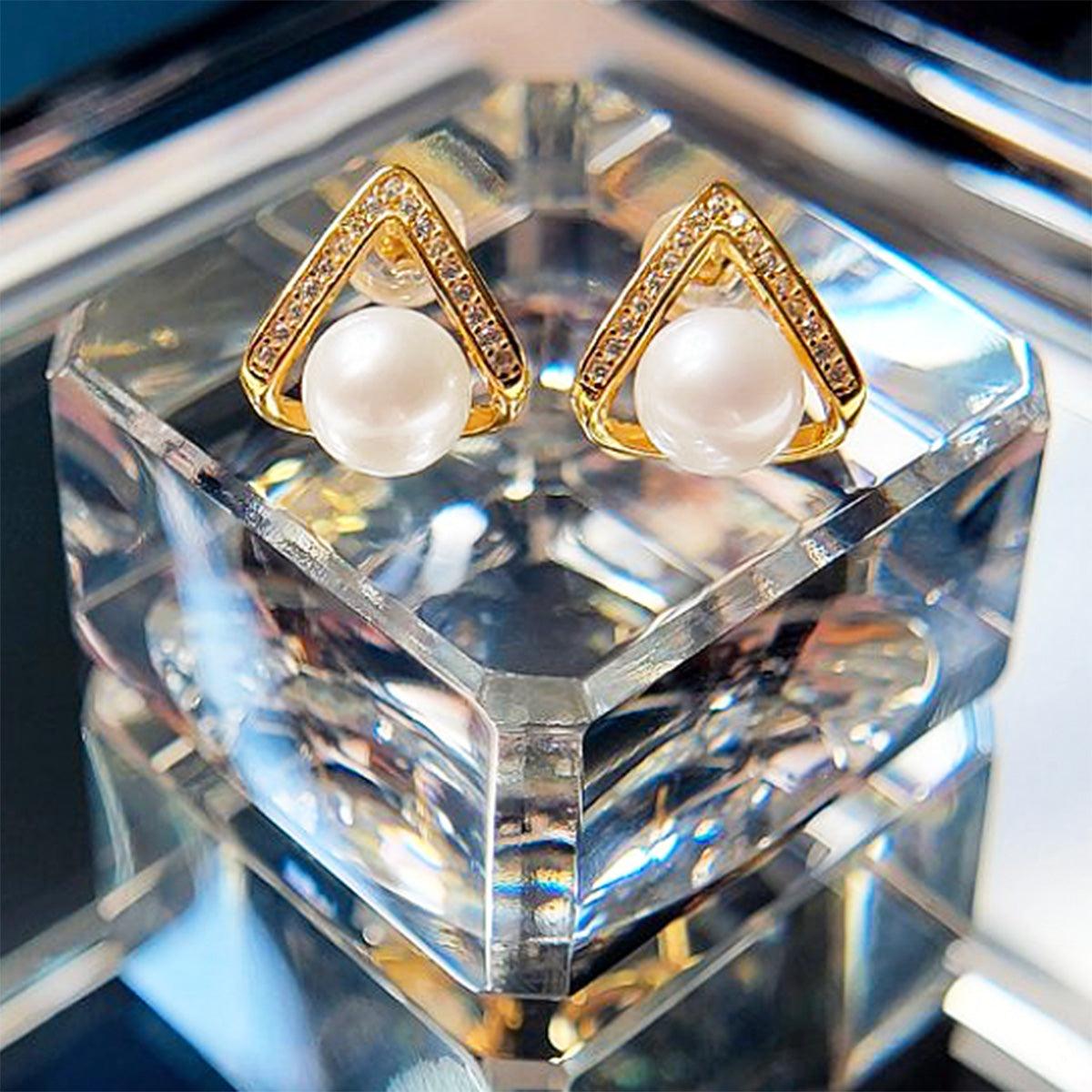Elegant AAAA Freshwater Pearl Stud Earrings for Women - Perfect for Weddings, Parties & Everyday Wear