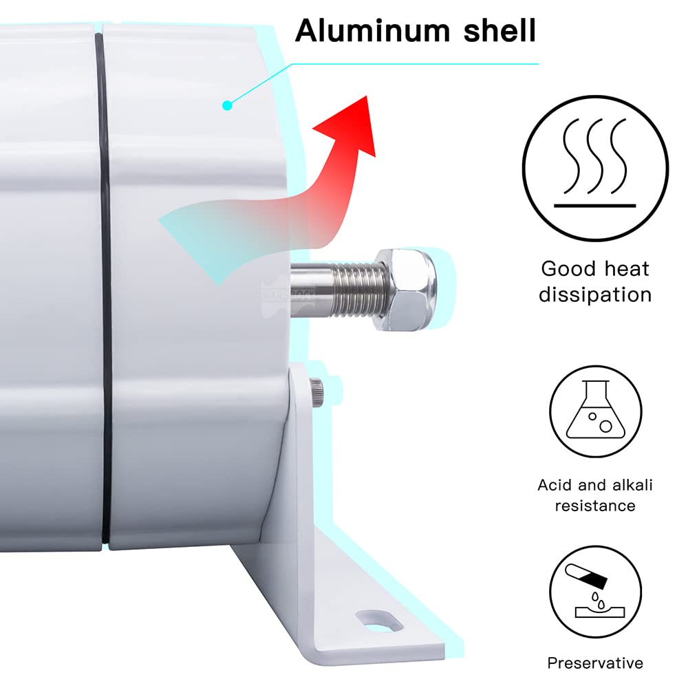 8000W Low Speed 12V/24V 3-Phase Gearless Permanent Magnet AC Alternator - For Wind Turbine, Water Turbine & Diesel Engine (110V) | Perfect for Off-Grid Power, Renewable Energy Systems & Emergency Backup