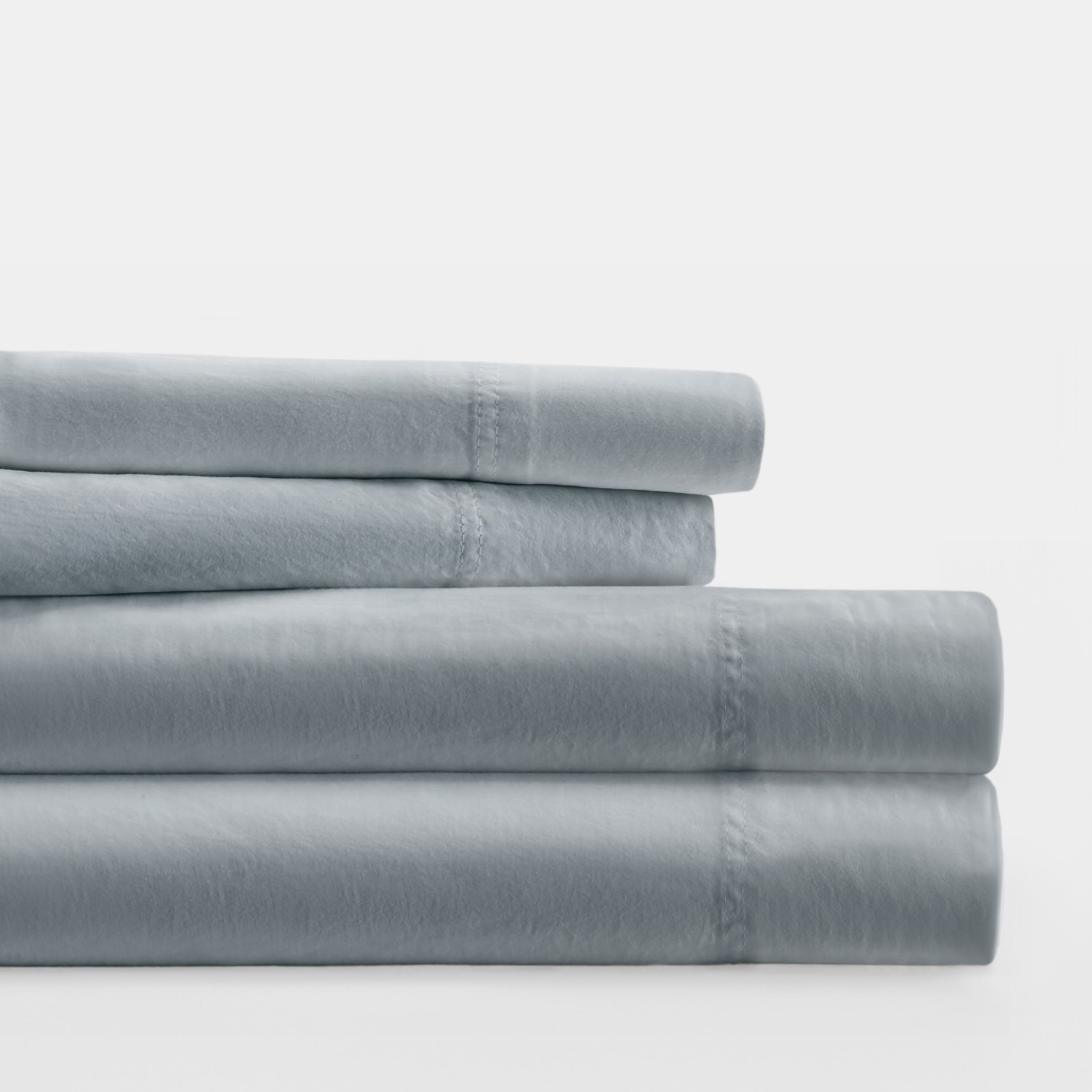 Premium 4-Piece 100% Long Staple Cotton Sheet Set - Queen Size, Soft & Breathable Bed Sheets for Ultimate Comfort - Perfect for Master Bedroom, Guest Room, or Dorm