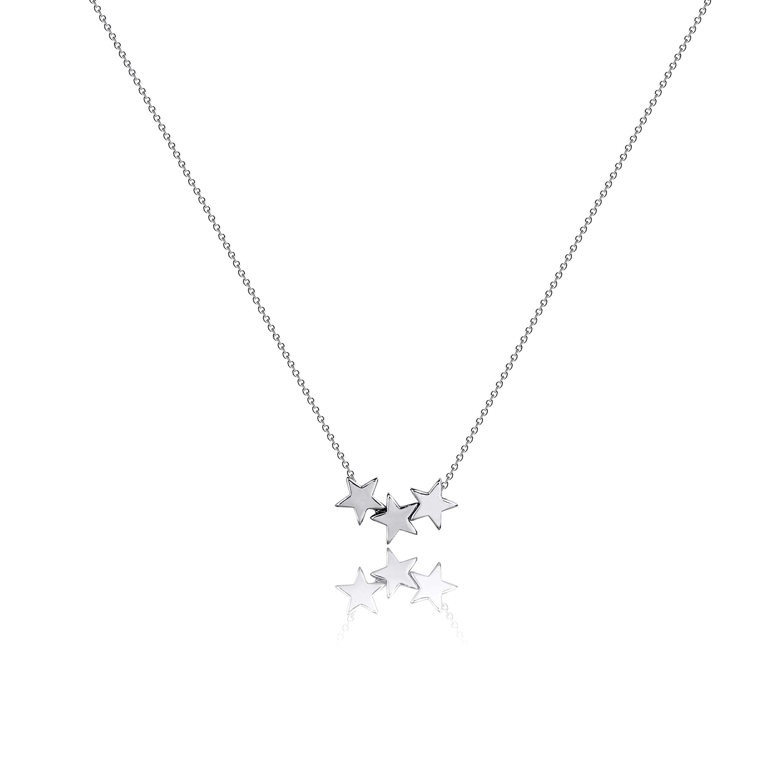 Tasiso 14K Gold Moon and Star Pendant Necklace for Women - Delicate Crescent Moon with Tiny Star Charm Minimalist Jewelry - Perfect for Everyday Wear, Date Nights & Gift Giving