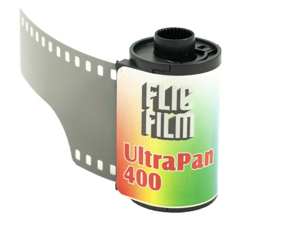 Flic Film UltraPan 400 135 36 Exposure Black & White Film for Vintage Photography, Street Shooting & Low Light Conditions