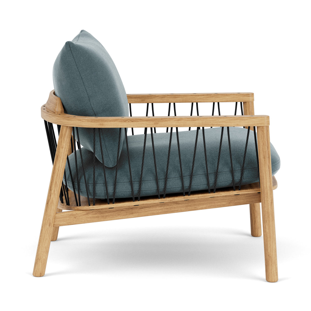Enzo Fabric Armchair - Modern Upholstered Accent Chair for Living Room, Bedroom & Office - Comfortable Lounge Chair with Sturdy Wooden Legs - Perfect for Relaxing, Reading & Decorating