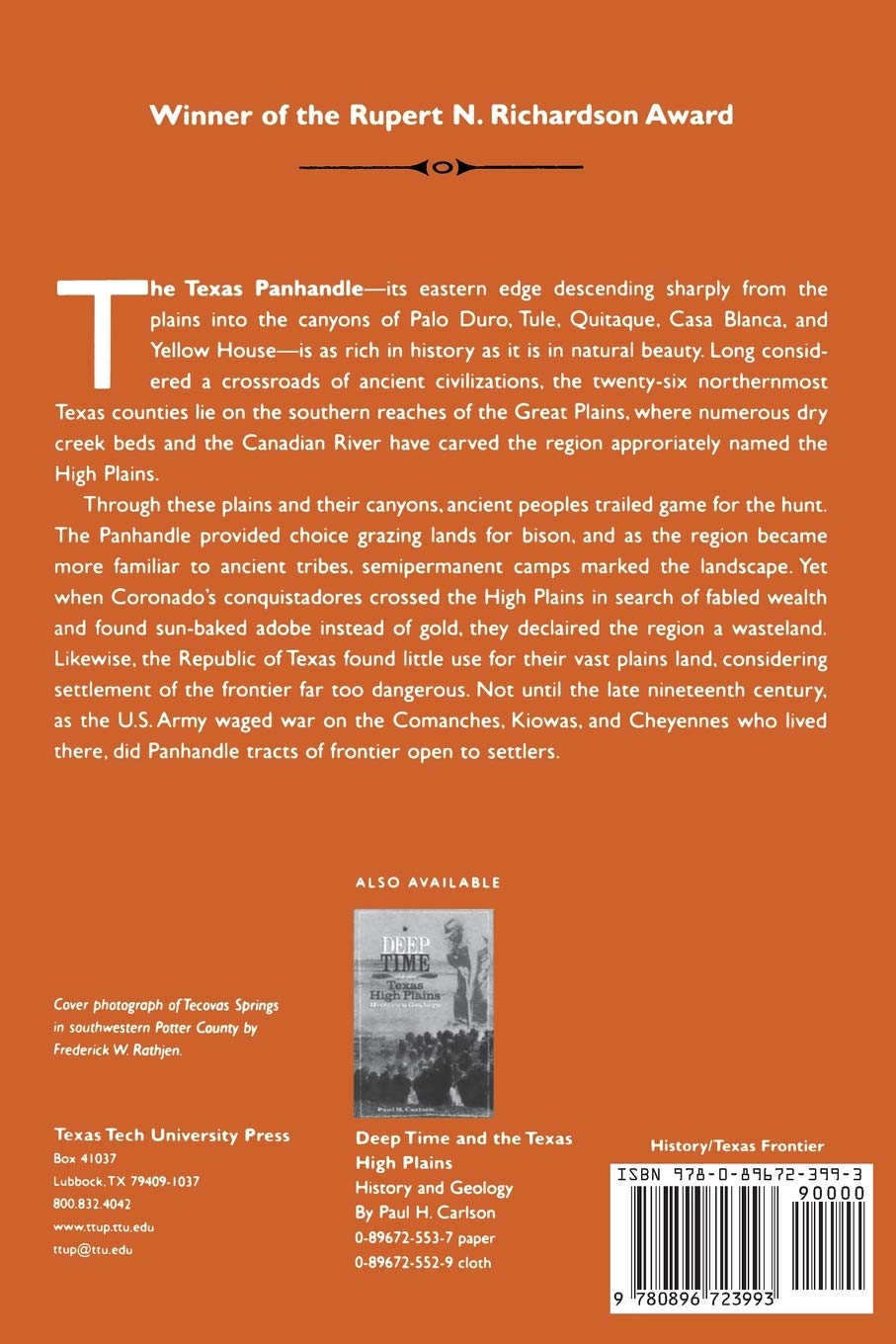 The Texas Panhandle Frontier (Revised Edition) - Double Mountain Books | Historical Nonfiction, American West History | Perfect for History Buffs & Book Clubs
