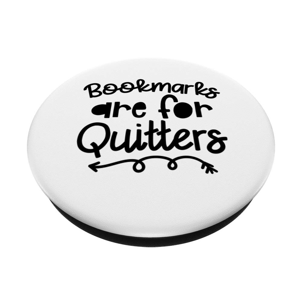Bookmarks Are For Quitters - Funny Reader Bookmark - Perfect Gift for Bookworms & Librarians - Great for Reading, Book Clubs & Library Use