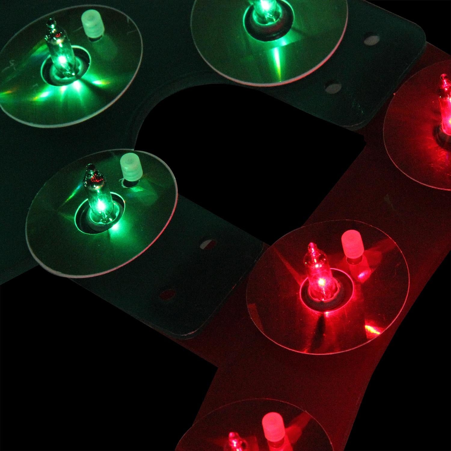 6' Pre-Lit Dazzling Green Christmas Swag with Red Bow - Hanging Holiday Decoration for Door, Mantel, and Staircase