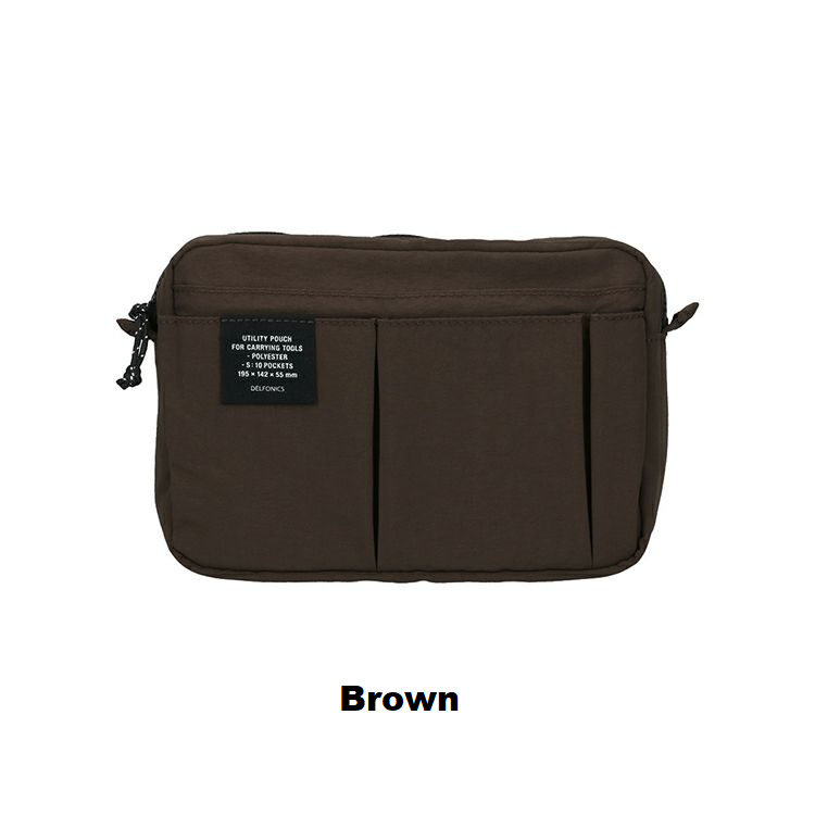 Delfonics Small Utility Pouch & Inner Carrying Bag - Compact Organizer for Stationery, Cosmetics & Travel Essentials | Perfect for Office, School & Daily Use