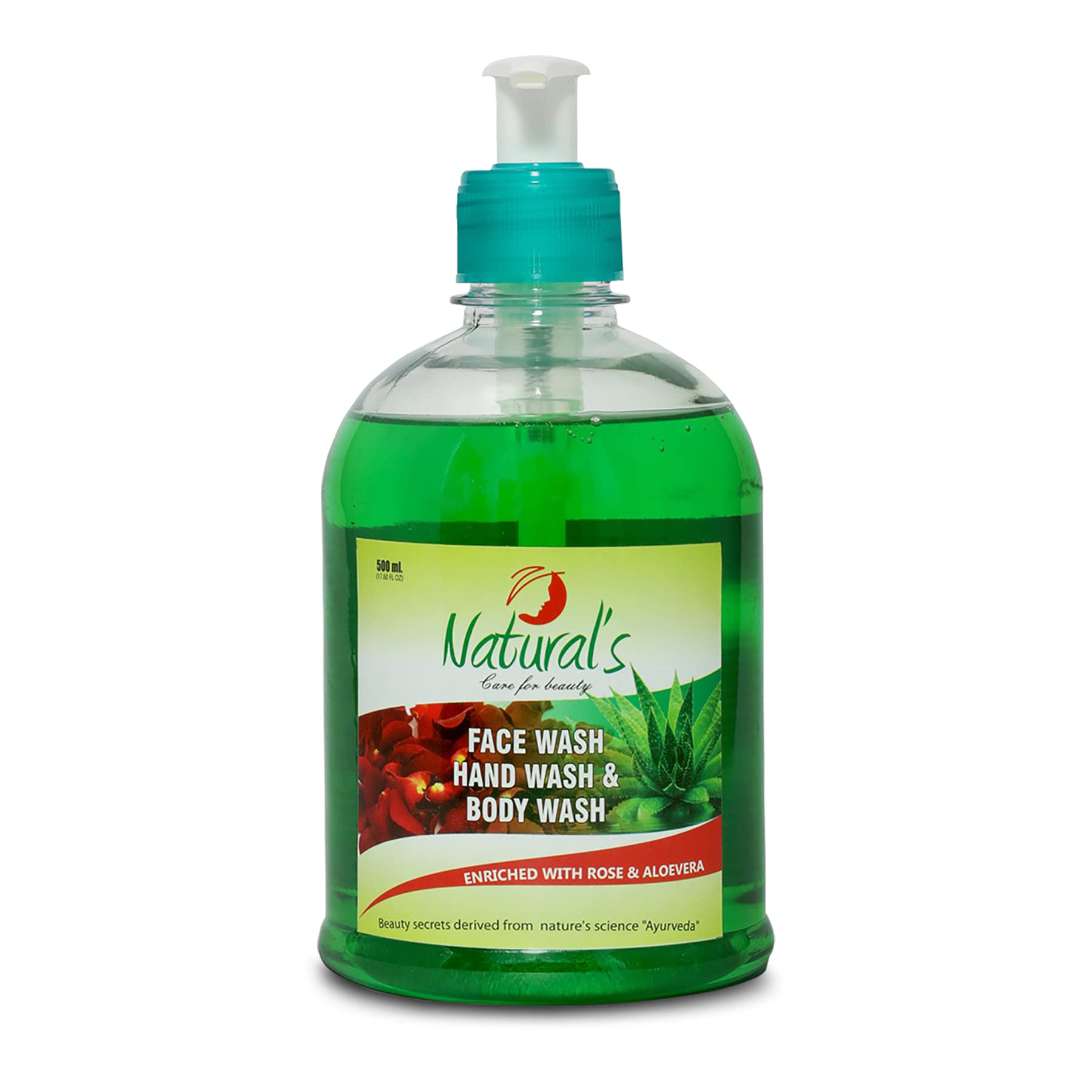 Natural's Care For Beauty Face, Hand and Body Wash - 500ml | Gentle Cleansing for All Skin Types | Perfect for Daily Shower, Spa & Travel Use