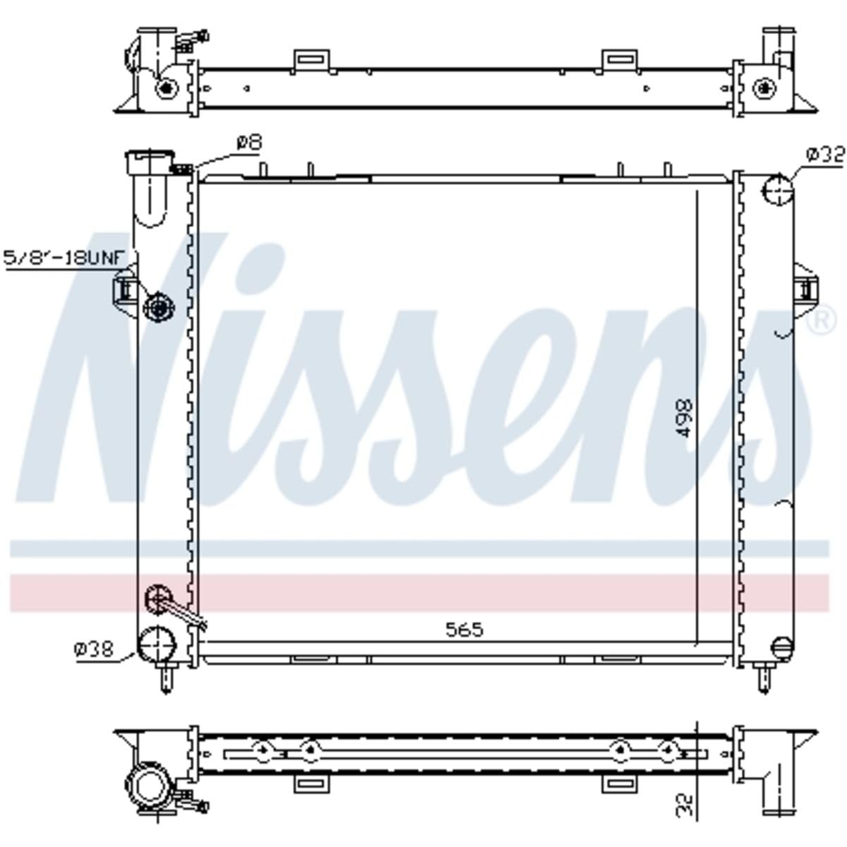 Nissens Radiator with Integrated Transmission Oil Cooler - 609891 | High-Performance Cooling for Cars, Trucks & SUVs | Perfect for Daily Commuting & Off-Road Adventures