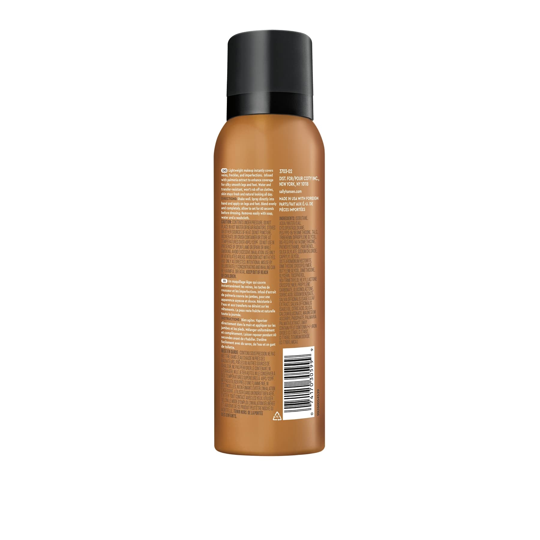 Sally Hansen Airbrush Legs Spray-On Makeup - Medium Glow 4.4 Oz | Instant Leg Coverage for Flawless Skin | Perfect for Weddings, Parties & Everyday Wear