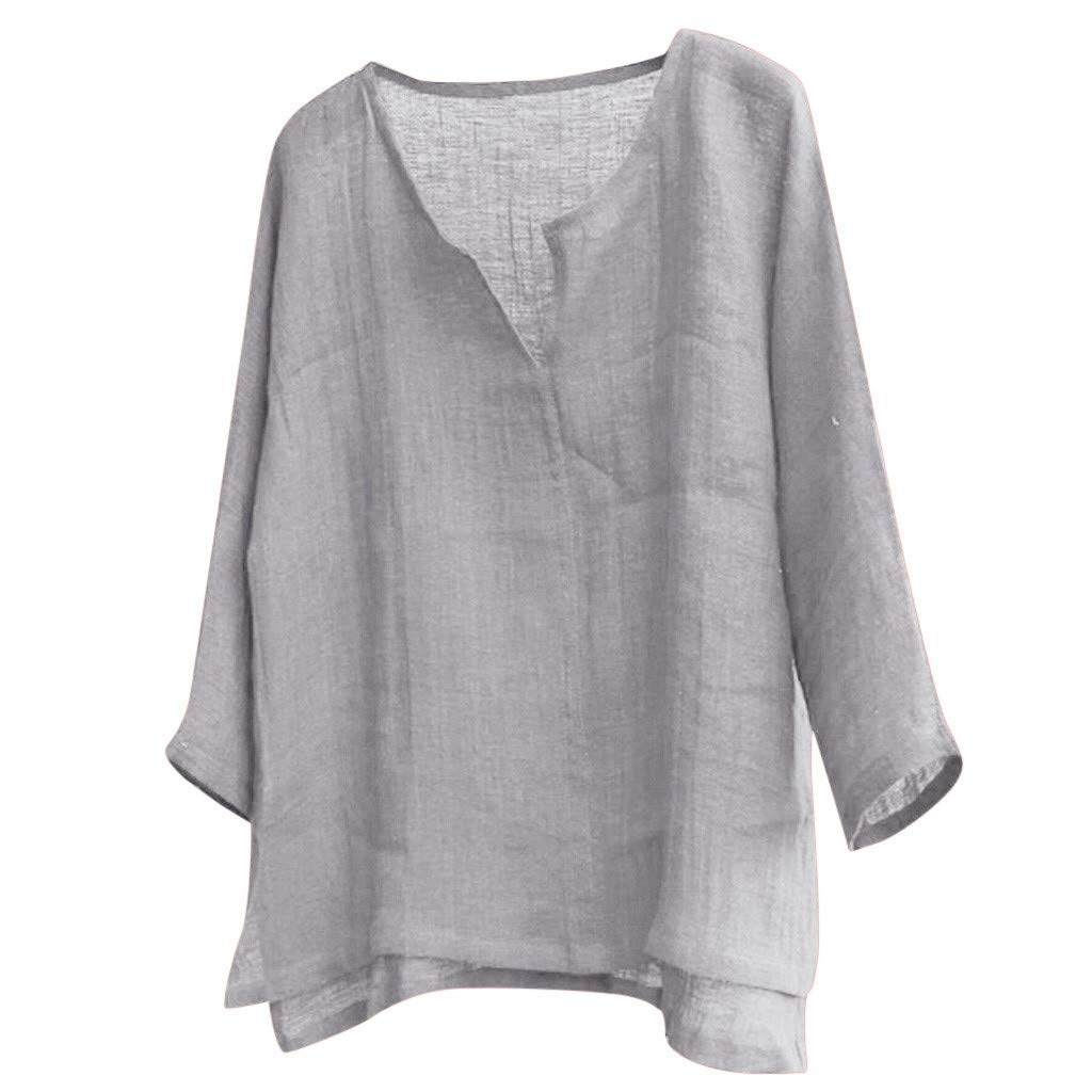 Men's Summer Loose Fit Cotton Linen Henley Shirt - Breathable Casual Beach Yoga Top - Plus Size Long Sleeve T-Shirt for Outdoor Activities & Relaxation