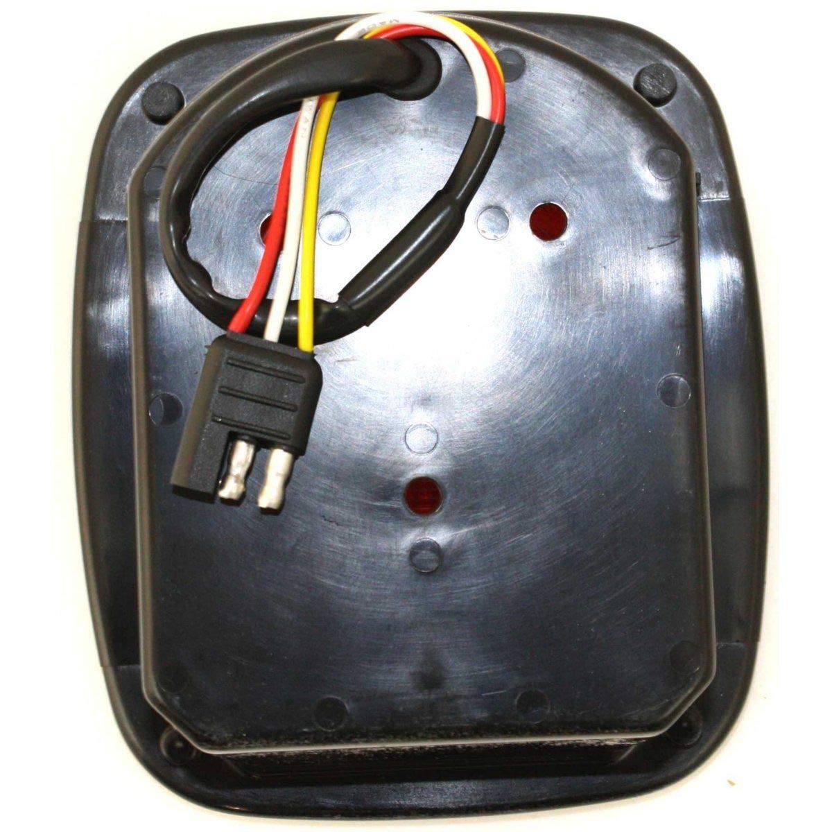 1976-1980 Jeep CJ5 Left Side Halogen Tail Light Assembly - Black Interior with Bulbs Included | Durable Replacement for Off-Road Adventures & Night Driving