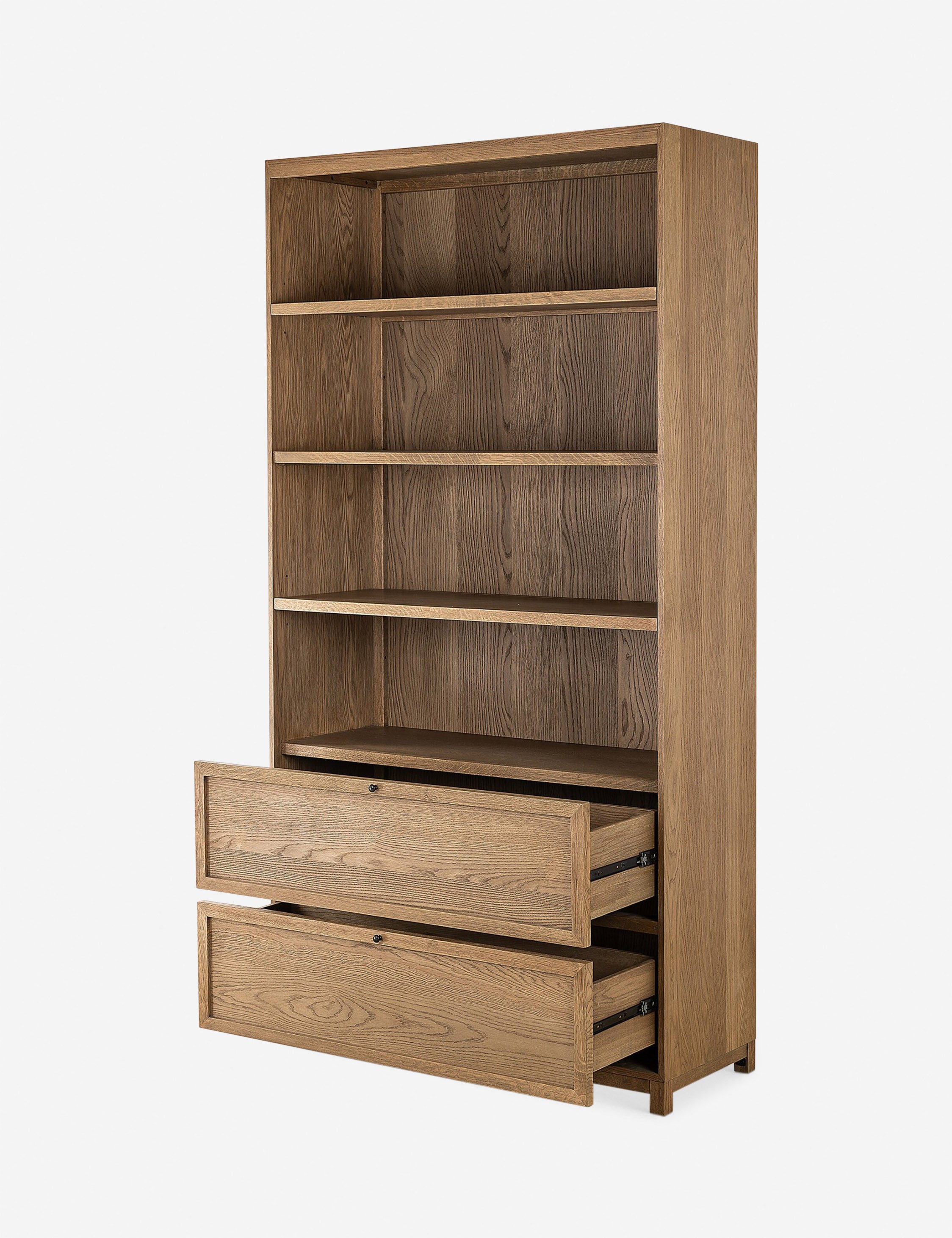 Stylish Carly Bookcase - Modern Wooden Bookshelf for Home & Office Organization - Perfect for Living Room, Bedroom, or Study Room Decor