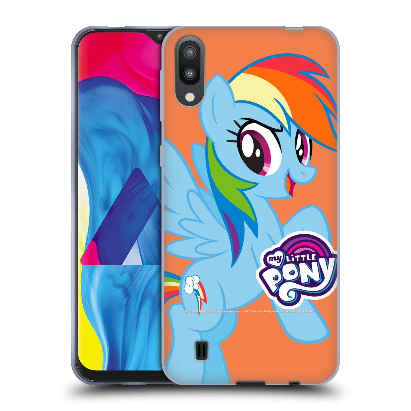 Officially Licensed My Little Pony Rainbow Dash Soft Gel Case for Samsung Galaxy M10 (2019) - Cute Protective Phone Cover for Kids & Fans | Perfect Gift for Birthday, Party & Daily Use