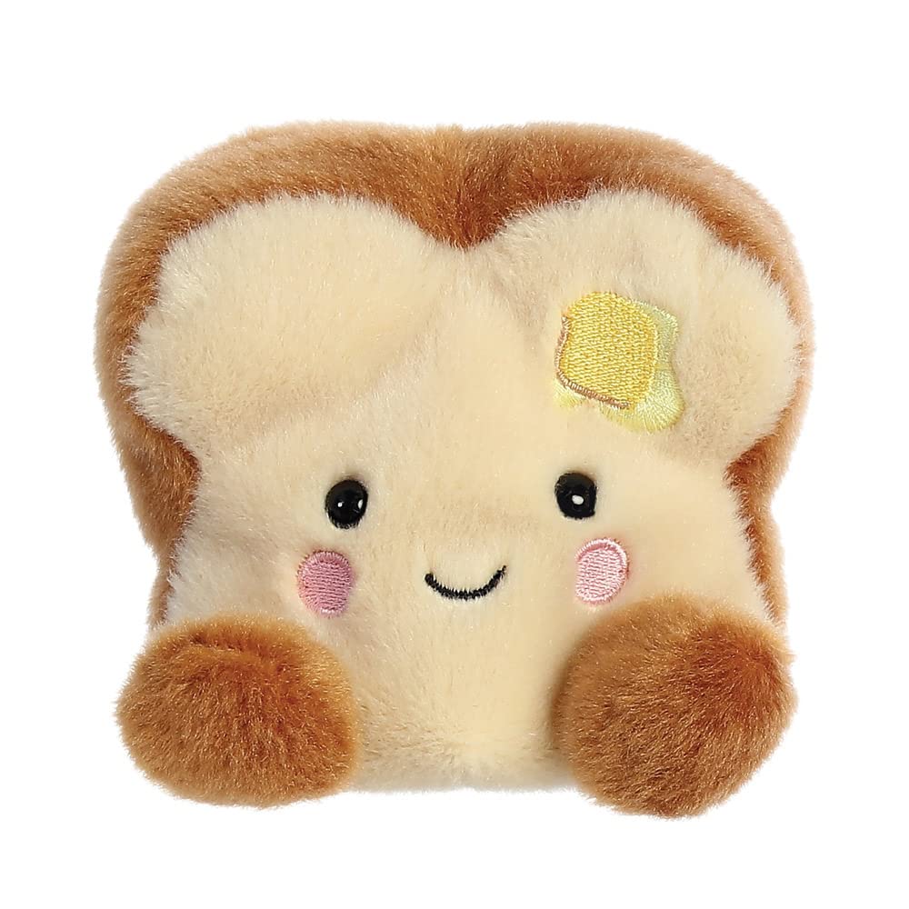 Aurora Palm Pals Buttery Toast 13cm Eco-Friendly Plush Stuffed Animal - Brown Cute Collectible Toy for Kids, Gift for Birthday & Christmas, Perfect for Playtime and Room Decor