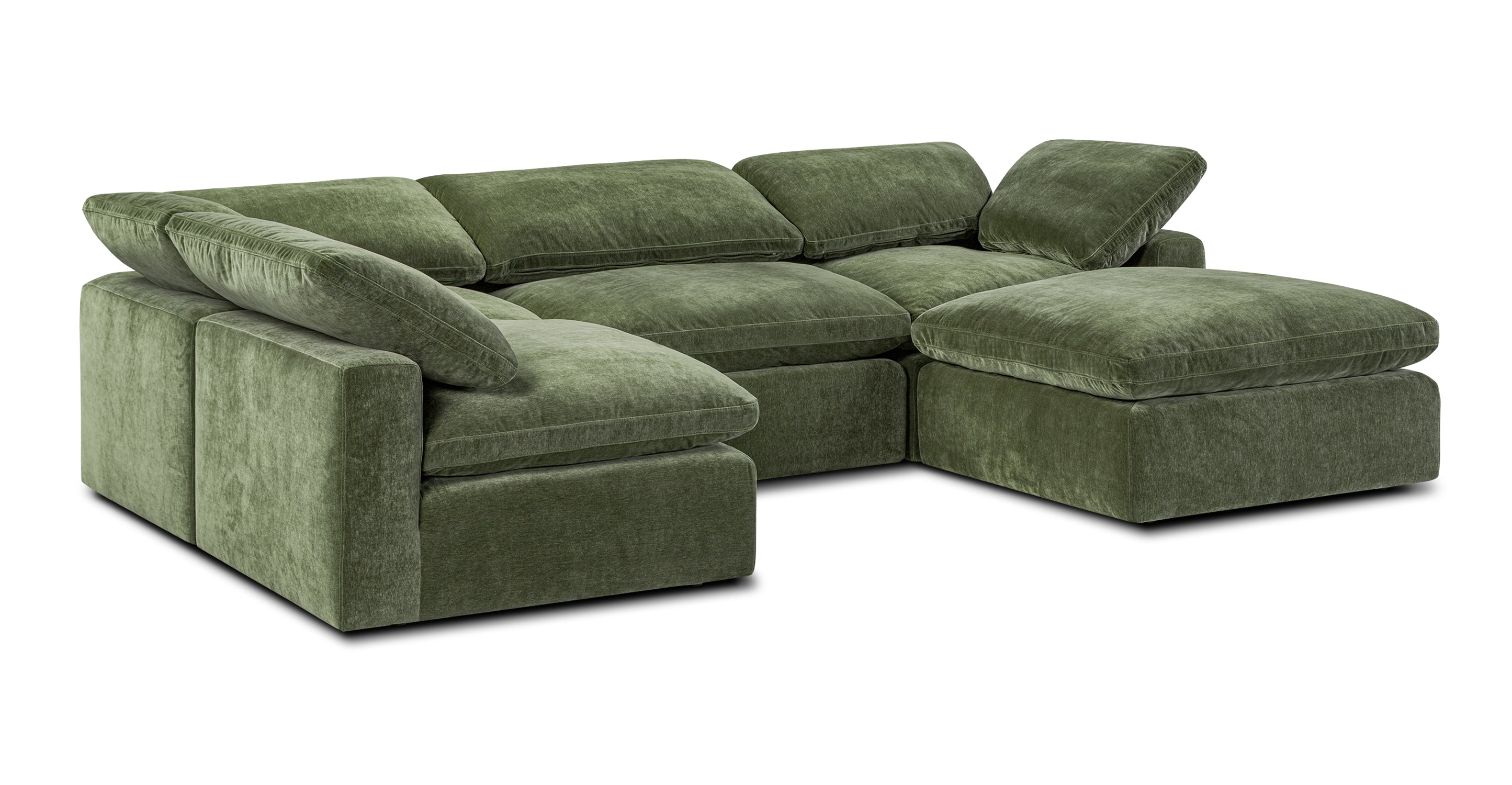 5-Seat Aspen Modular U-Shaped Sectional Sofa - Modern L-Shaped Living Room Couch for Family Gatherings & Movie Nights