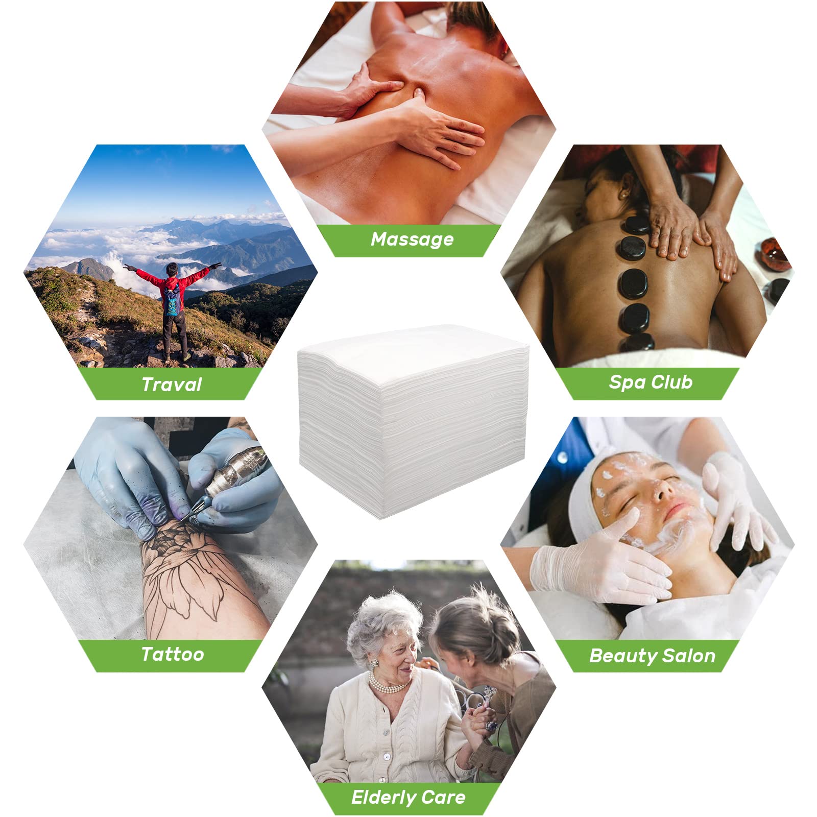 100-Pack Disposable Massage Table Sheets - 31