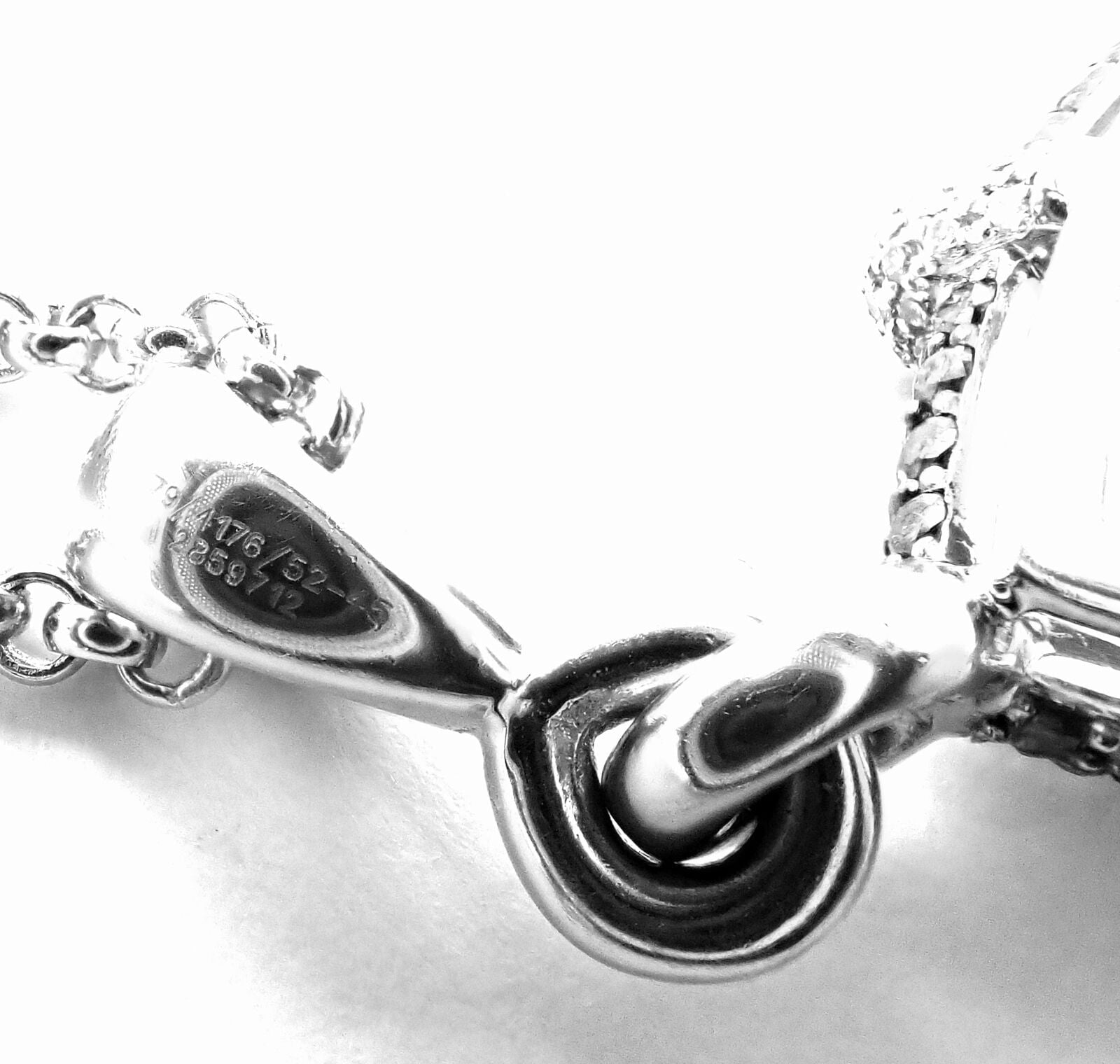 Authentic Chopard 18K White Gold Diamond Necklace with Golden Diamonds & Chrome Stones | Luxury Jewelry for Women, Perfect for Weddings, Parties & Special Occasions