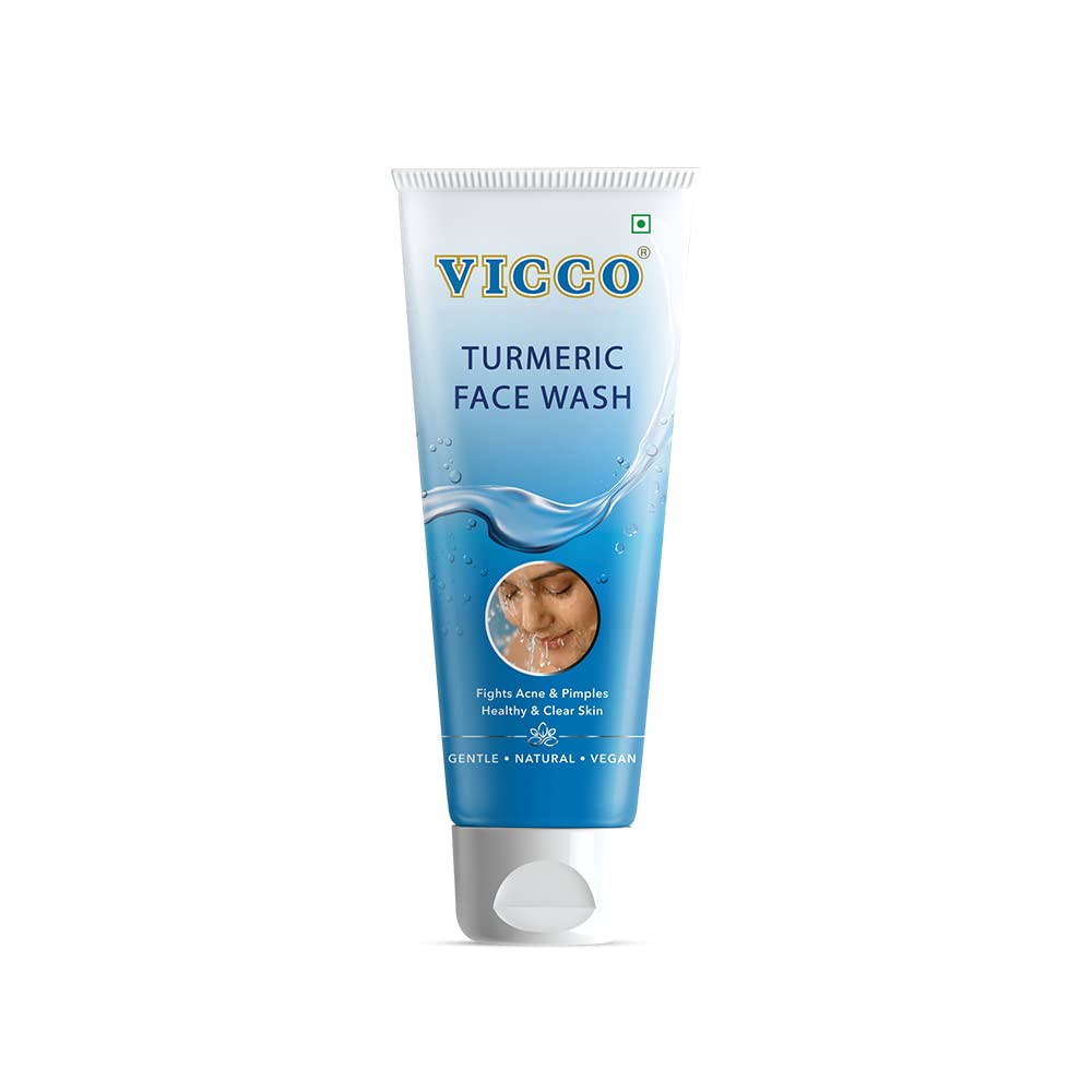 Vicco Turmeric Face Wash [70gm Each | Pack of 3] - Acne Treatment, Deep Cleansing for Glowing Skin, Removes Blackheads & Tan, Fights Pimples & Skin Infections | Perfect for Daily Skincare, Oily & Acne-Prone Skin Care Routine