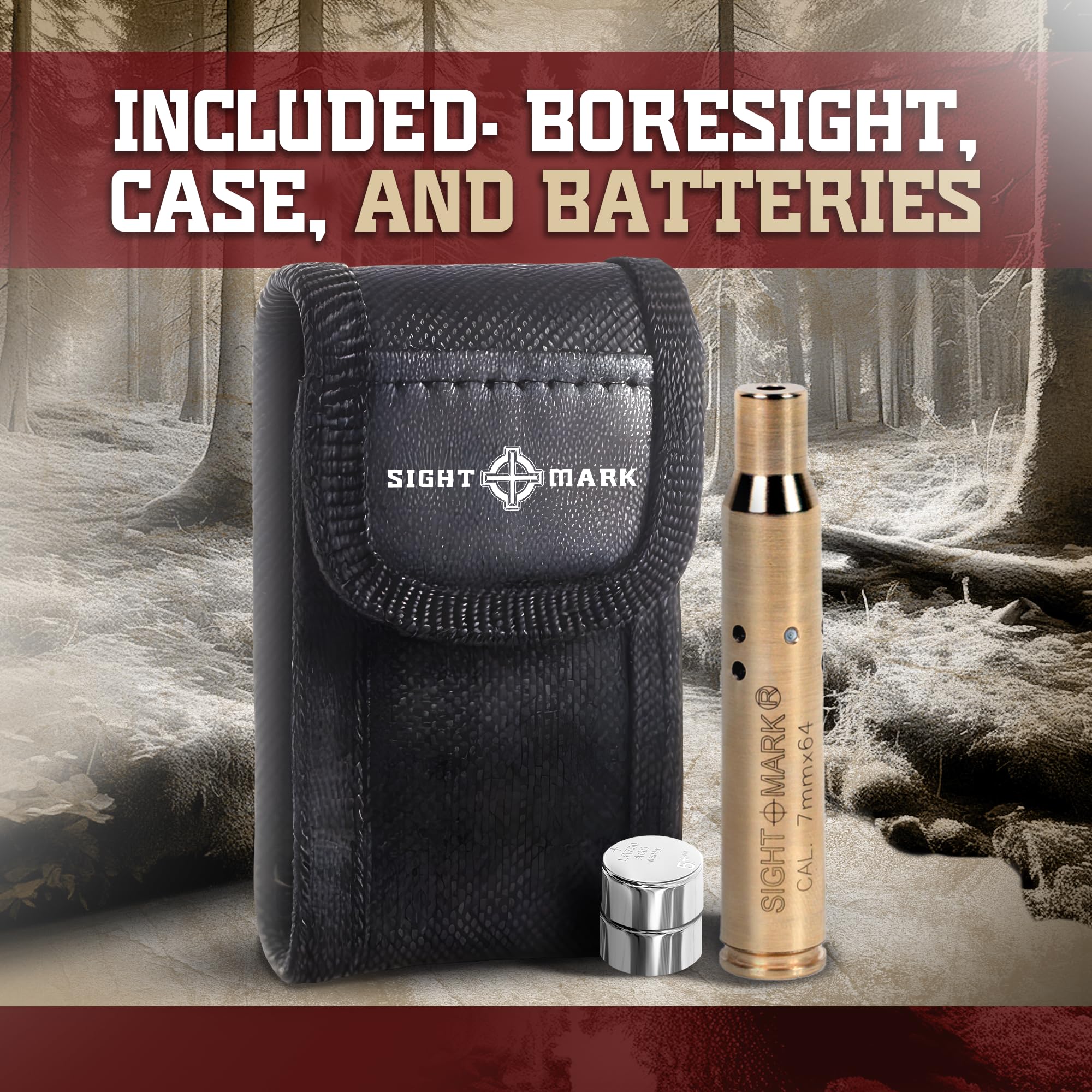 Sightmark Red Laser Rifle Boresight - Precision Gunsight for Hunting & Shooting | Easy Zeroing & Alignment for Rifles & Scopes