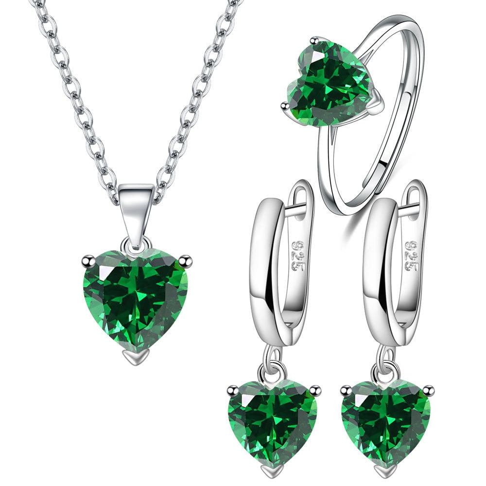 925 Sterling Silver Jewelry Set for Women - Elegant Necklace, Earrings & Bracelet Gift Set - Perfect for Weddings, Anniversaries & Special Occasions