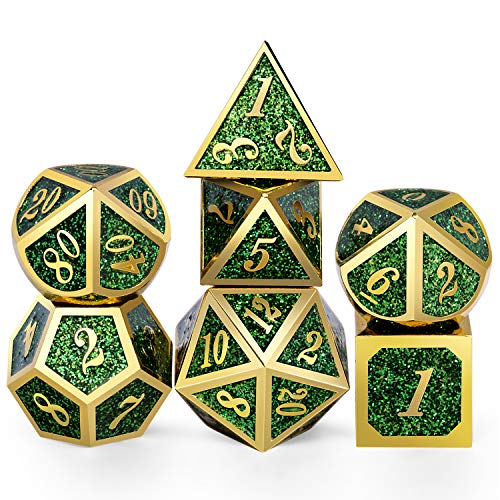 Glitter Green With Gold Number