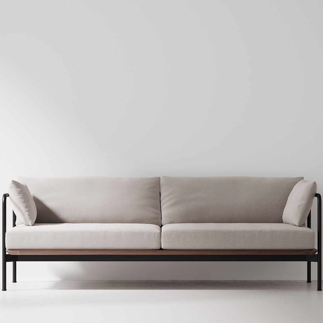 Modern Crawford Sofa 2.0 - Comfortable 3-Seater Living Room Couch with Premium Fabric - Perfect for Family Gatherings, Movie Nights & Small Space Apartments
