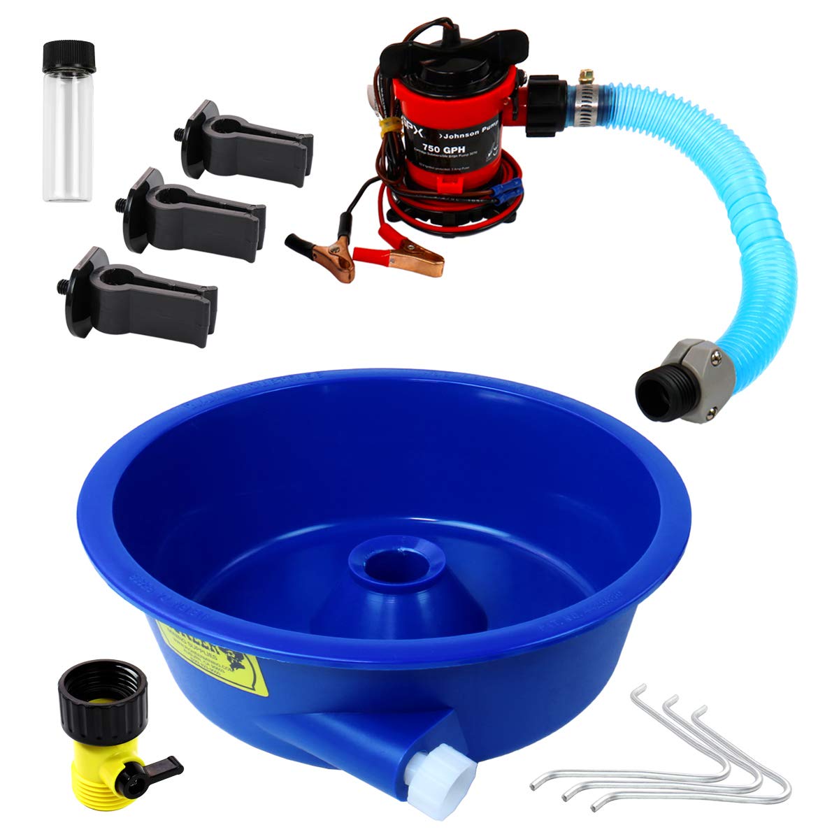 Gold Mining Equipment Kit with Pump, Leg Levelers & Vial - Perfect for Prospecting, Sluicing & Panning Operations