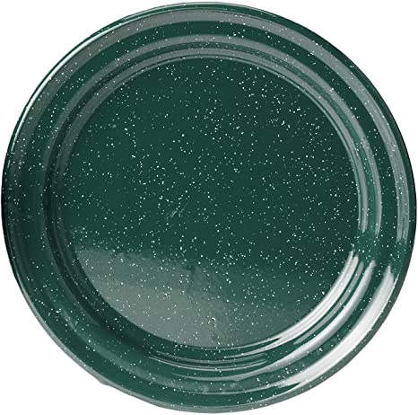 GSI Outdoors 10-Inch Enamel Plate - Durable Camping Dishware for Outdoor Dining, Picnics & Backpacking | Lightweight & Eco-Friendly (Model: 08326)