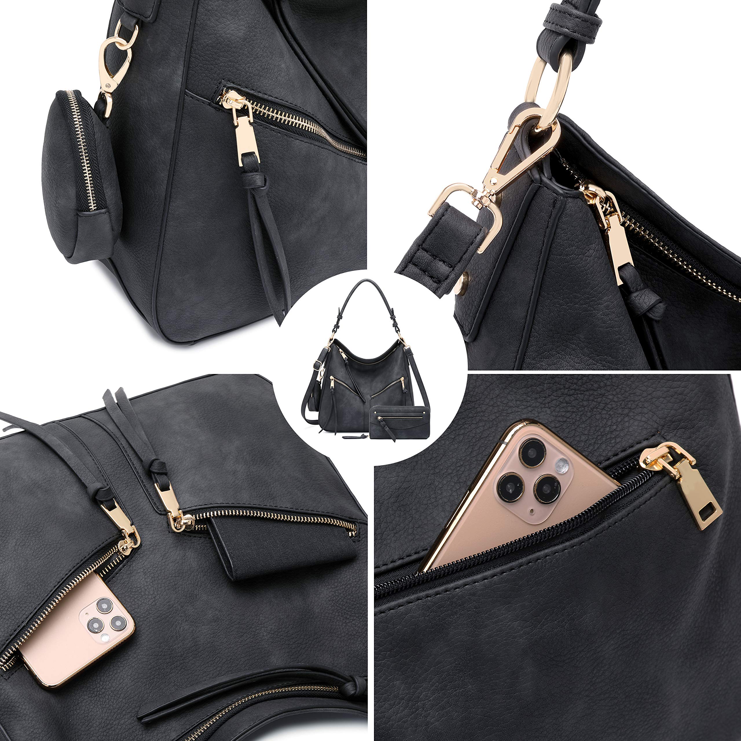 Stylish Hobo Bags for Women - Faux Leather Boho Shoulder Bag & Crossbody Purse - Fashionable Handbags for Everyday Use, Work, and Travel