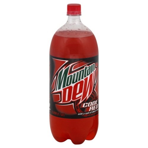 Mountain Dew Code Red Cherry Soda - 2 Liter Bottles (Pack of 6) | Caffeinated Soft Drink for Parties, Gaming & Energy Boost