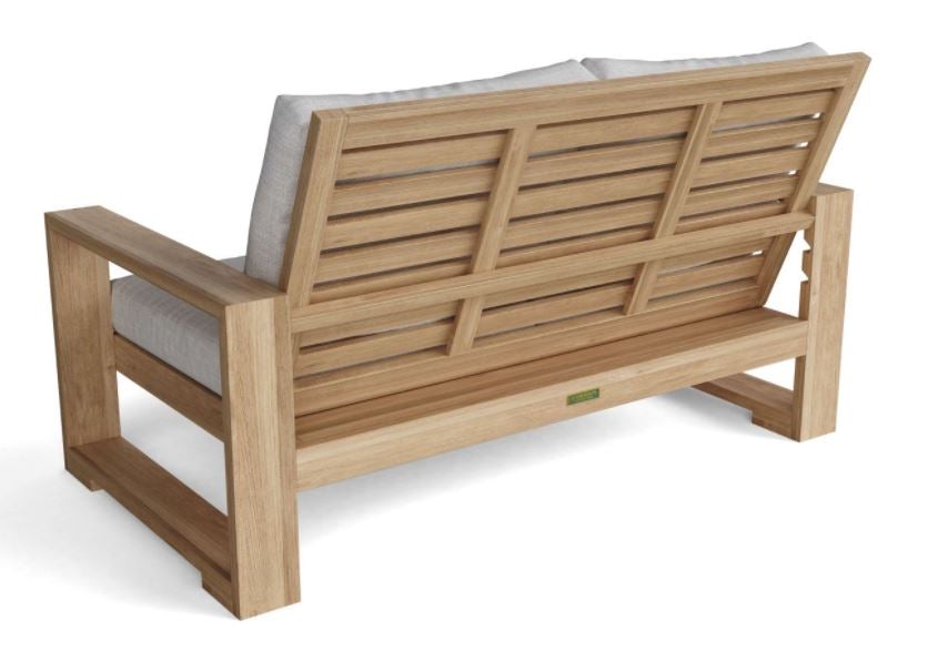 Anderson Teak Capistrano Deep Seating Loveseat DS 802 - Outdoor Patio Furniture for Garden, Poolside & Backyard Relaxation