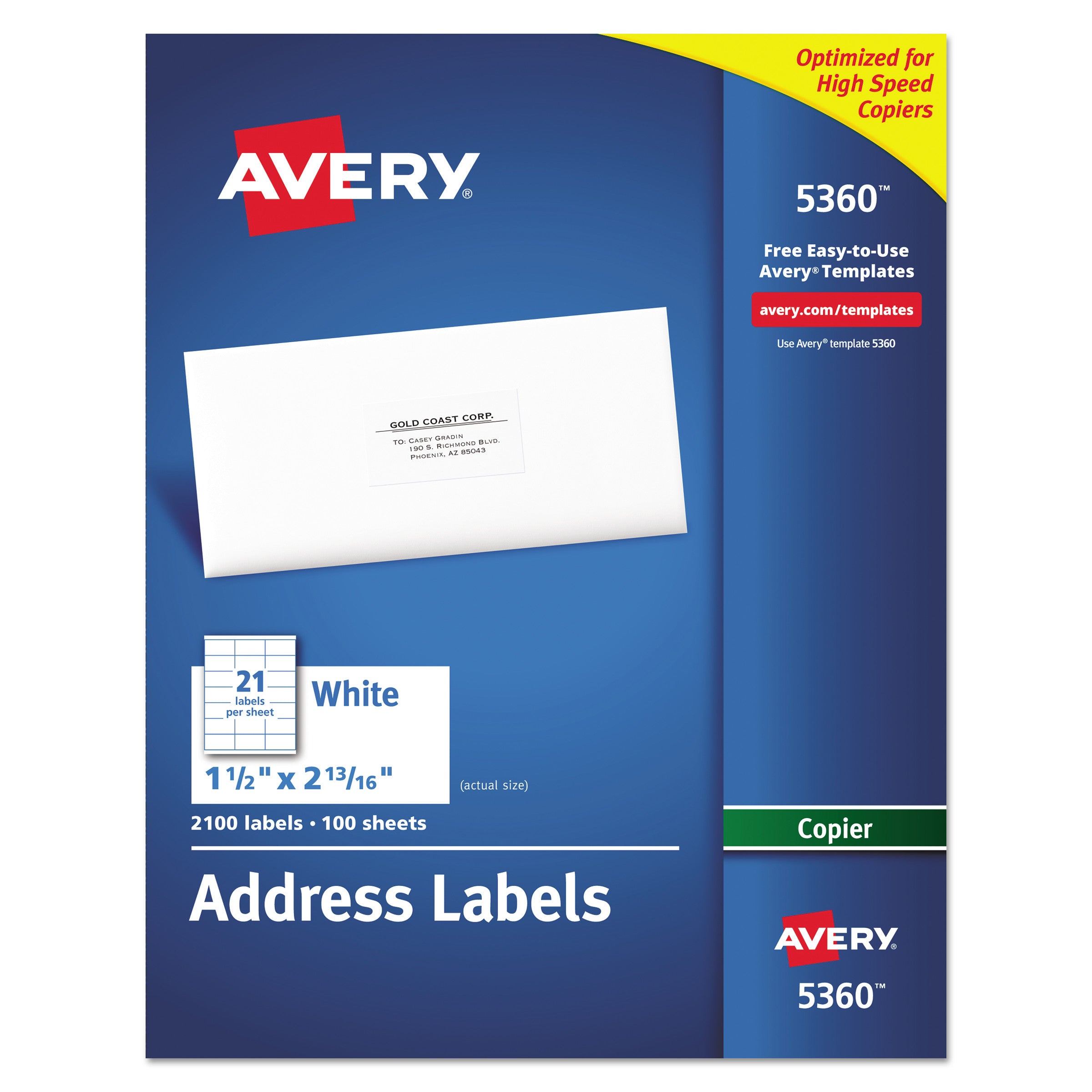 Avery® Copier Mailing Labels - 1.5