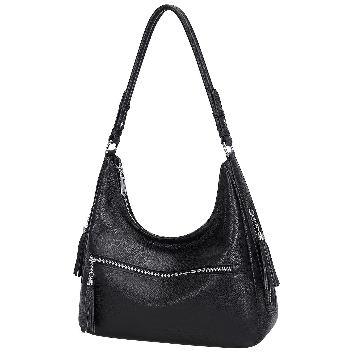 Genuine Leather Hobo Bags for Women - Soft Medium Shoulder Purse & Handbag - Stylish Casual Everyday Use for Work, Shopping & Travel